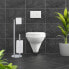 Фото #3 товара Аксессуары для бани и ванной Relaxdays Туалетный держатель с антискользящими ножками из стали в серебряном цвете