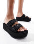 Фото #1 товара ASOS DESIGN Taxon buckle flatform mule sandals in black