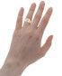 Фото #2 товара White Diamond (1/6 ct. t.w.) & Black Diamond Accent Hamsa Hand Ring in 14k Gold, Created for Macy's