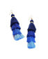 Women's Blue Tassel Drop Earrings