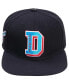 Фото #2 товара Men's Black Delaware State Hornets Arch Over Logo Evergreen Snapback Hat