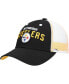 Фото #2 товара Preschool Boys and Girls Black, White Pittsburgh Steelers Core Lockup Mesh Back Snapback Hat