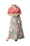 Фото #1 товара Plus Size Havana Colorblocked Maxi Dress