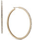 ფოტო #1 პროდუქტის Large Pavé Hoop Earrings, 2.2"
