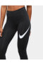 Siyah Kadın Spor Tayt - Kadın Sportswear Leg-a-see Swoosh Tayt - Db3896-010