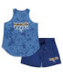 ფოტო #1 პროდუქტის Women's Royal Kansas City Royals Plus Size Cloud Tank Top and Shorts Sleep Set