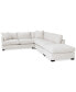 Фото #14 товара Nightford 143" 4-Pc. Fabric L Sectional, Created for Macy's