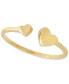 ფოტო #1 პროდუქტის Polished Double Heart Cuff Ring in 10k Gold