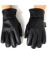 Mens Gloves Dressy Genuine Leather Warm Thermal Lined Wrist Strap