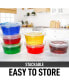 Фото #3 товара 50 Pack Clear Jello Shot Cups with Lids - Disposable Condiment Cups