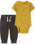 Фото #1 товара Baby 2-Piece Alligator Bodysuit Pant Set 18M