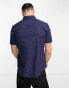 New Look short sleeve poplin shirt in navy