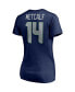 Фото #3 товара Women's DK Metcalf College Navy Seattle Seahawks Player Icon Name and Number V-Neck T-shirt