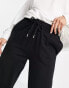 Фото #4 товара ASOS DESIGN straight leg jogger with deep waistband and pintuck in cotton in black - BLACK