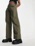 Фото #1 товара Monki wide leg trousers in khaki