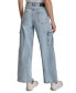 Фото #2 товара Women's High-Rise Wide-Leg Cargo Jeans