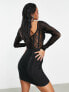 Фото #3 товара ASOS DESIGN lace insert taped bandage mini dress in black
