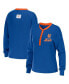 ფოტო #1 პროდუქტის Women's Royal New York Mets Waffle Henley Long Sleeve T-shirt