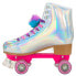 Фото #3 товара Cosmic Skates Iridescent Hologram Roller Skates Womens Silver ARCHIE-30-IRD