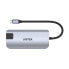 Фото #3 товара Unitek International UNITEK uHUB P5+ - USB 2.0 Type-C - 100 W - 10,100,1000 Mbit/s - Black - Grey - HDMI - RJ-45 - USB 2.0 - USB 3.2 Gen 2 (3.1 Gen 2) Type-A - Aluminium