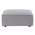 Pouffe Light grey Wood Feather Foam 94 x 94 x 44 cm Modern Modular