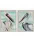 Фото #1 товара Paragon Turquoise Pelican Framed Wall Art Set of 2, 26" x 20"