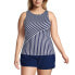ფოტო #2 პროდუქტის Plus Size Mastectomy High Neck UPF 50 Modest Tankini Swimsuit Top