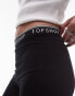 Topshop branded legging short in black Черный, M - EU 40-42 - фото #9