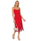 Фото #1 товара Women's Fringed-Hem Midi Sheath Dress