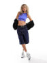 Фото #7 товара Nike Pro Training Dri-Fit shine crop tank top in blue joy