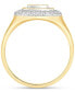 ფოტო #3 პროდუქტის Men's Diamond Concentric Cluster Ring (1 ct. t.w.) in 10k Gold