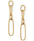 ფოტო #3 პროდუქტის Interlocking Rope Oval Chain Link Drop Earrings in 14k Gold