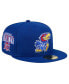 Фото #1 товара Men's Royal Kansas Jayhawks Throwback 59fifty Fitted Hat