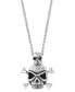 ფოტო #1 პროდუქტის EFFY® Men's Skull & Crossbones 20" Pendant Necklace in Sterling Silver