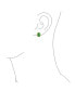 ფოტო #3 პროდუქტის 7CT Oval Cabochon Oval Dyed Green Jade Rope Cable Bezel 14K Gold Plated .925 Sterling Silver Clip On Earrings For Women Clip Only Is Alloy