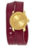 Movado Women's Bold Skinny Analog 25mm Watch 3600344 Leather Gold