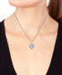 ფოტო #2 პროდუქტის EFFY® Diamond Heart Halo Cluster 18" Pendant Necklace (1/3 ct. t.w.) in 14k White Gold