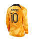 Men's Memphis Depay Orange Netherlands National Team 2022/23 Home Breathe Stadium Replica Player Long Sleeve Jersey