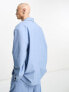 Фото #2 товара Weekday Klas co-ord loose fit blazer in powder blue exclusive to ASOS