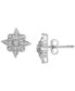 ფოტო #1 პროდუქტის Diamond Cluster Stud Earrings (1/10 ct. t.w.) in Sterling Silver, Created for Macy's