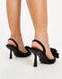 Фото #3 товара ASOS DESIGN Wide Fit Sia corsage slingback mid heeled shoes in black