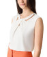 Фото #5 товара Petite Twist-Neck Cutout Sleeveless Top