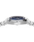 ფოტო #2 პროდუქტის Salvatore Men's Vega Holiday Capsule Swiss Diamond (0.06 ct. t.w.) Silver-Tone Stainless Steel Bracelet Watch 40mm
