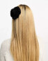 Фото #4 товара My Accessories London chiffon flower hair clip in black