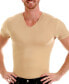 ფოტო #2 პროდუქტის Men's Big & Tall Insta Slim Compression Short Sleeve V-Neck T-Shirt