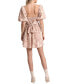 Women's Puff-Sleeve Square-Neck Babydoll Dress