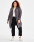 Фото #1 товара Plus Size Hooded Cardigan, Created for Macy's