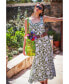 ფოტო #4 პროდუქტის Floral Square-Neck Smocked-Back Maxi Dress