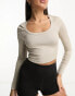 ASOS 4505 active long sleeve top in rib