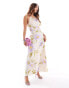 Фото #1 товара & Other Stories maxi dress with gathered halter neck in floral print